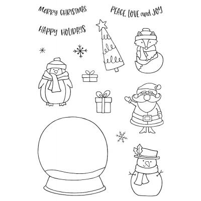 Jane's Doodles Clear Stamps - Snow Globe